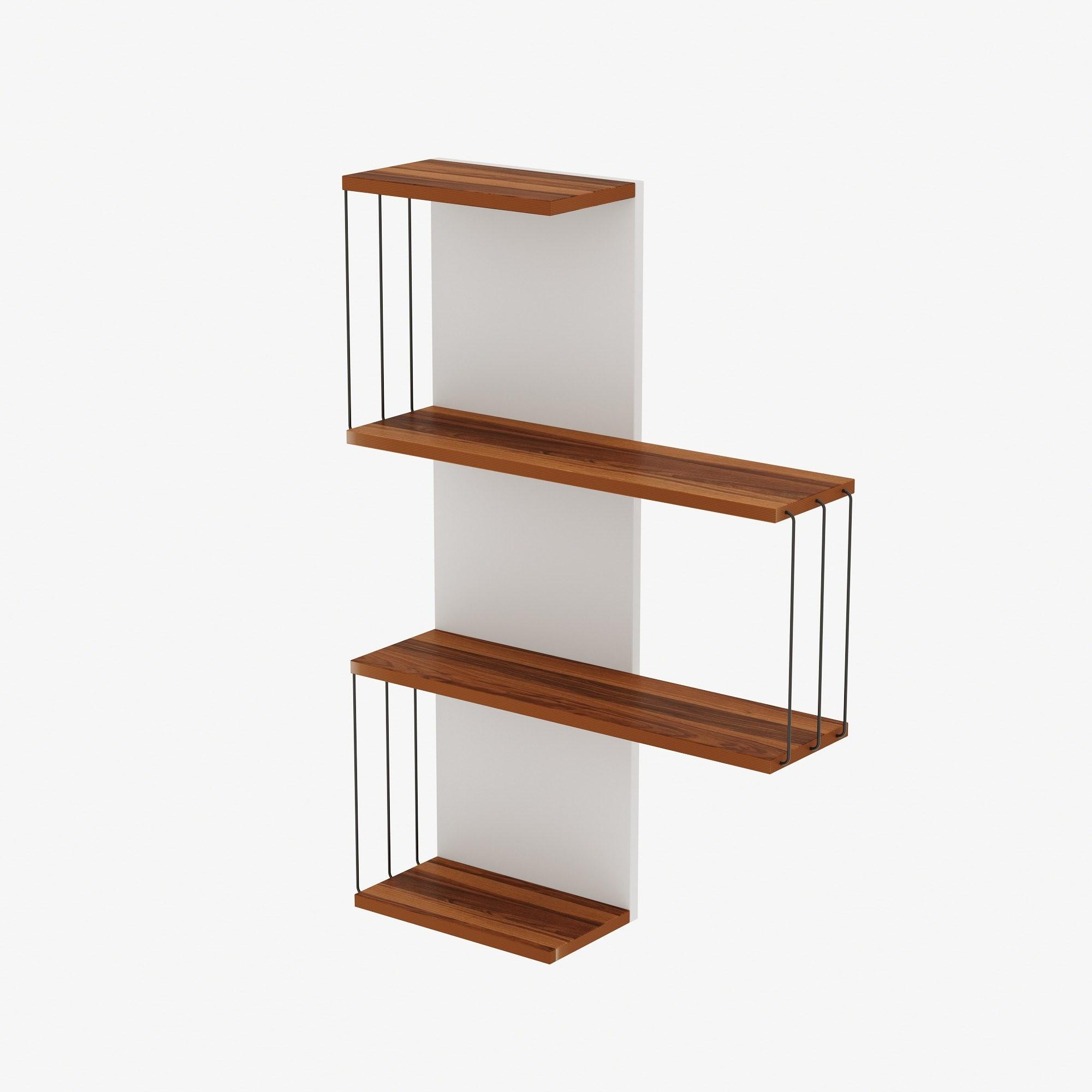 Cambel Wall Shelf Wood Veneer White 5