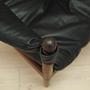 Modus Sessel Holz Leder Schwarz 1960er Jahre 12