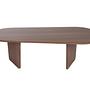 Oval Coffee Table Walnut 7