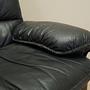 Lounge chair leather black 1970s 12