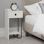 Sirius Bedside Table Left White 5