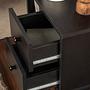 Glimmer Nightstand Black with black legs 3