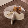 Aeris Couchtisch Travertin Transparent Ø75cm 3