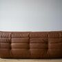 Togo Sofa 3-Sitzer Glattlleder Folk Brown 3