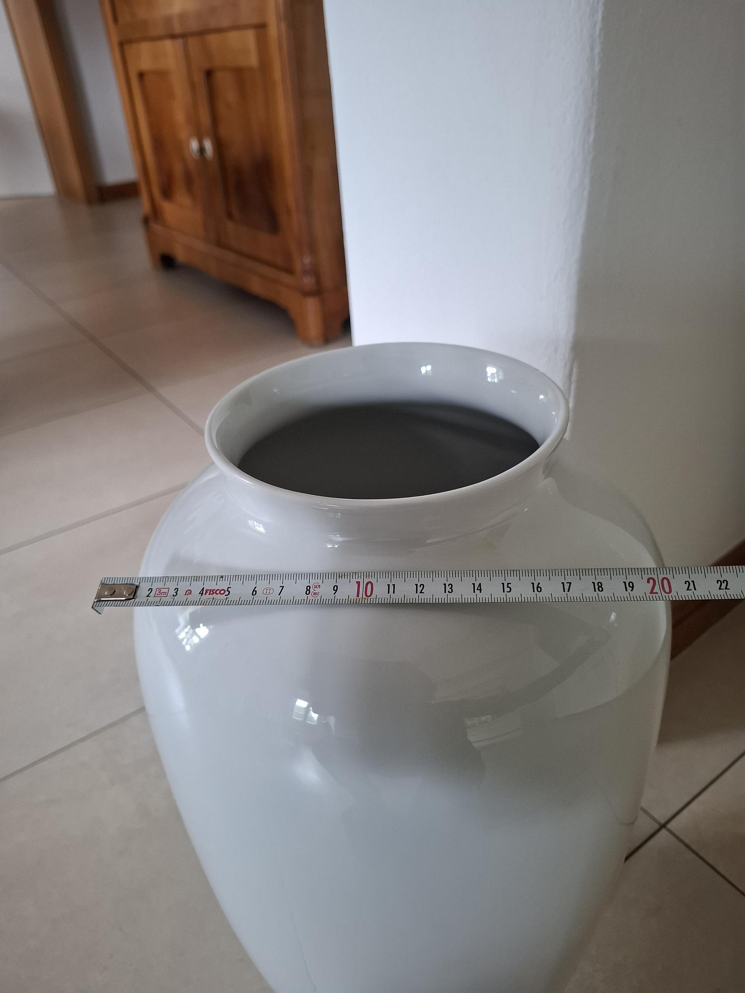 Bodenvase Porzellan Weiß 2