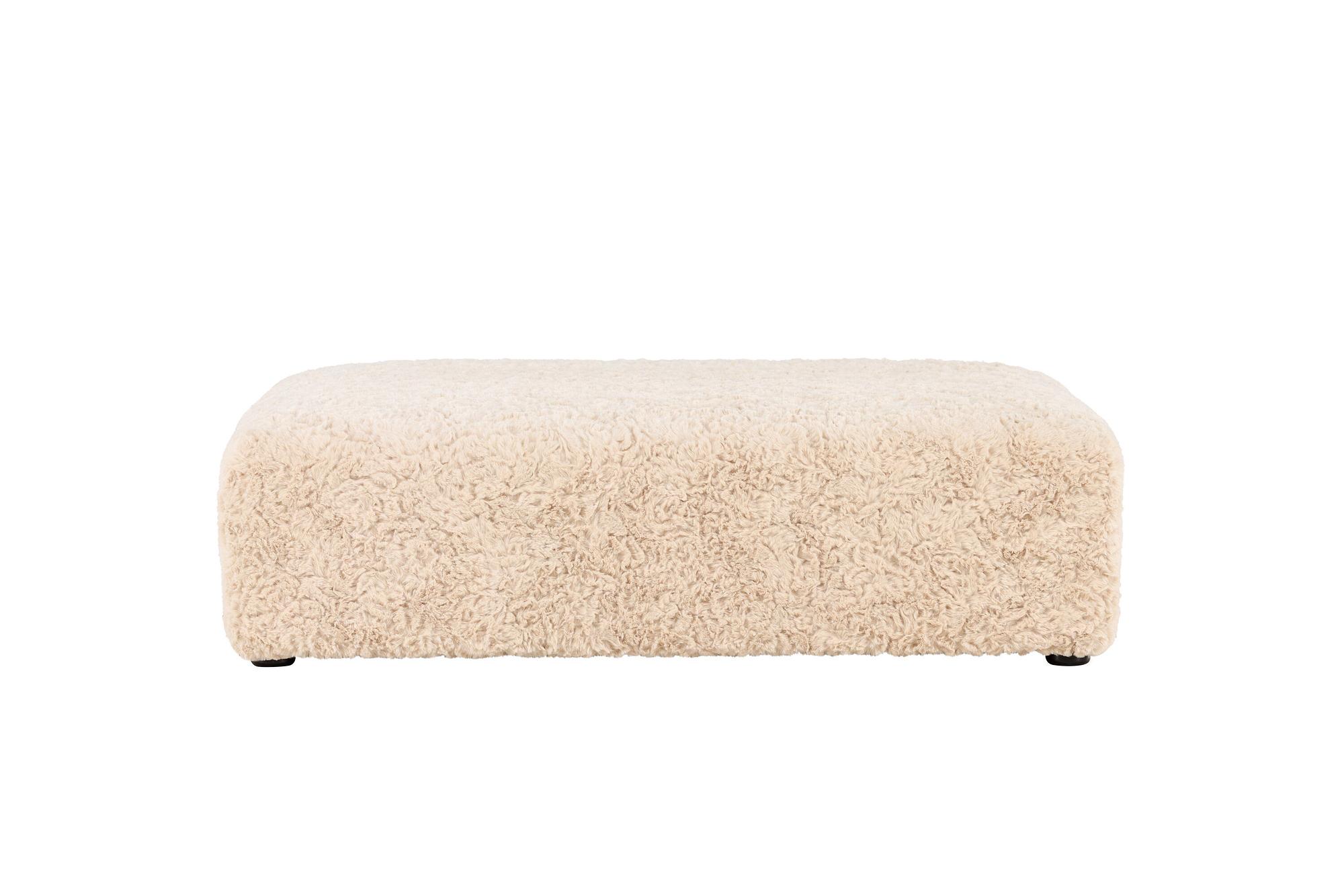 Frankie Pouf Beige Kunstfell FSC 100x100cm 6