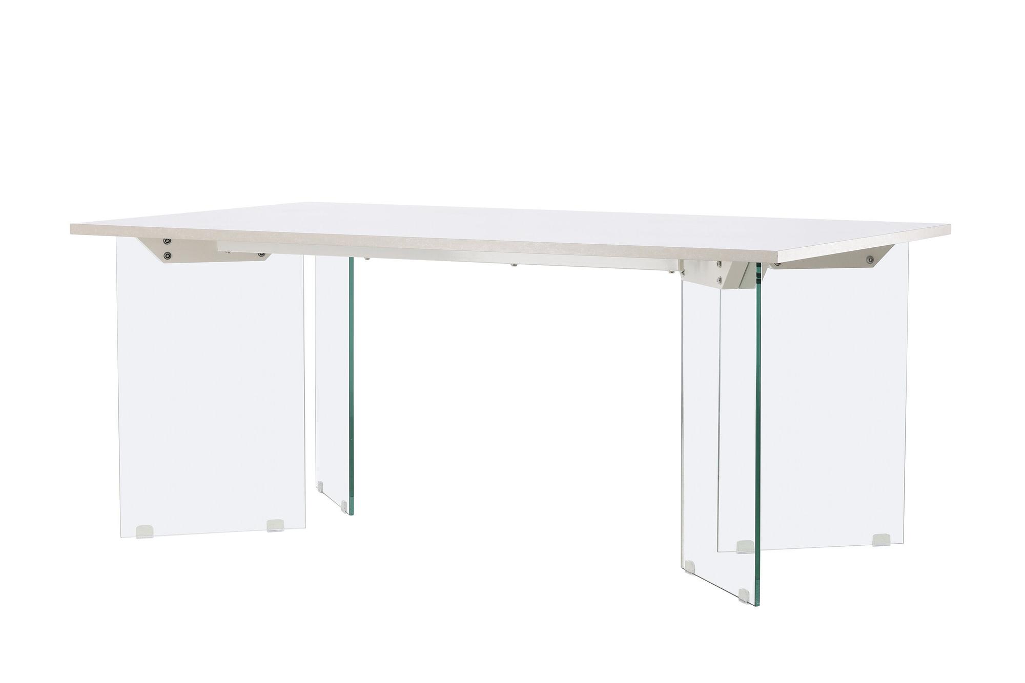 Ester Dining Table Glass Concrete look 100x180cm 1