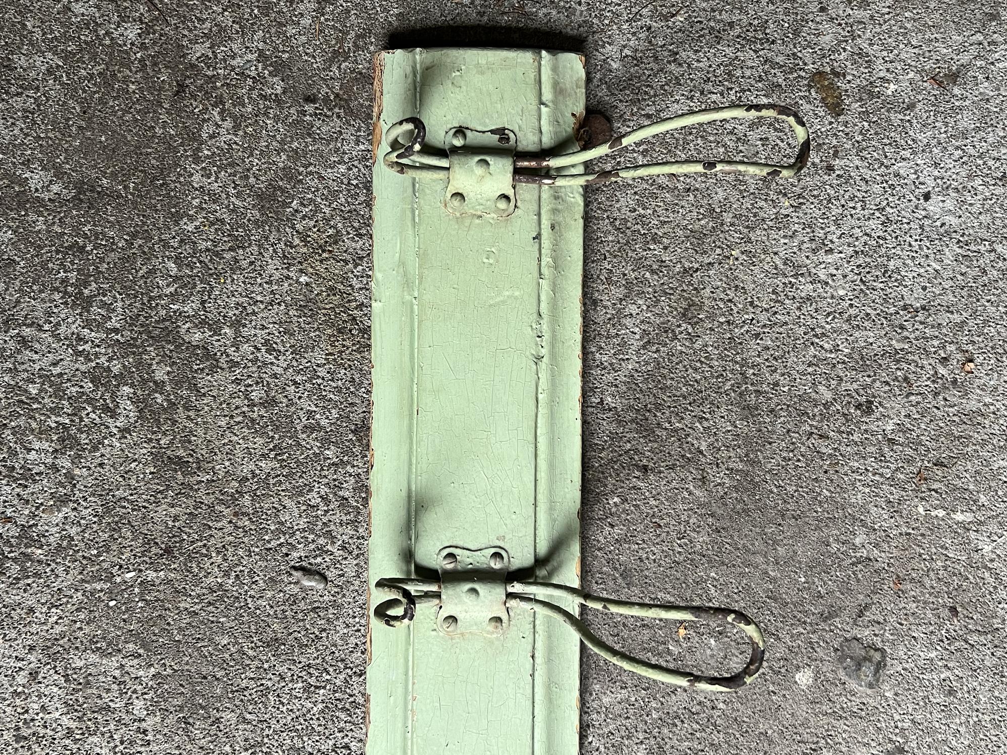 Vintage Wall Coat Rack Wood Green 2