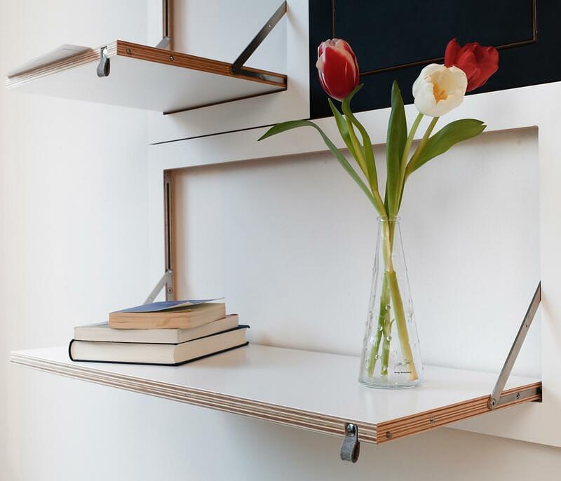 Fläpps Shelf Wood White 40 x 40 cm 7