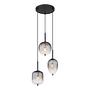 Pendant light Attila 3-light colored glass iron 4