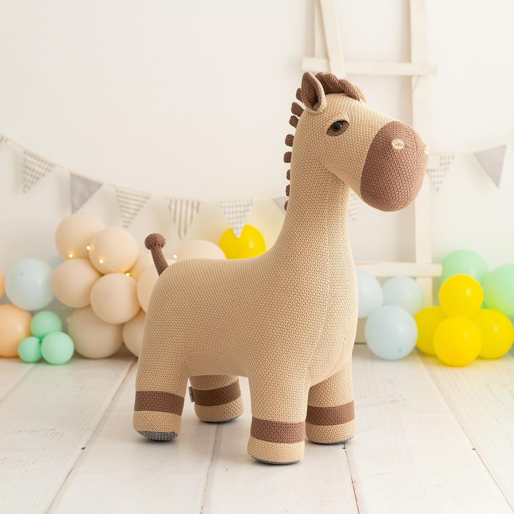Horse Maxi Plush Toy Cotton Brown 5