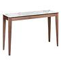 Console Walnut wood Marble look 0
