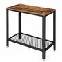 Beistelltisch Holz Metall Schwarz Braun 0