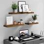 Floating shelf in dark wood look 1