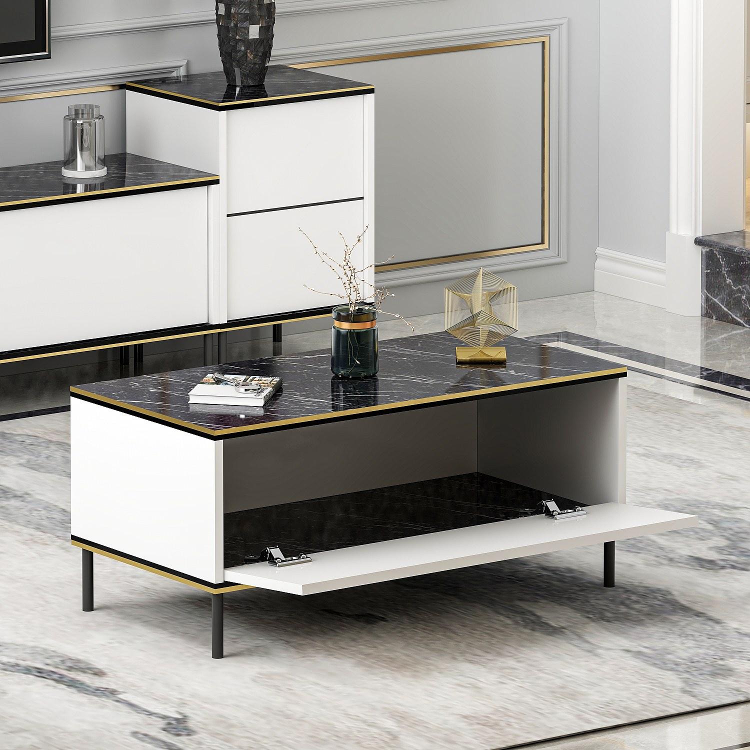 Imaj Coffee Table Wood Veneer White 5