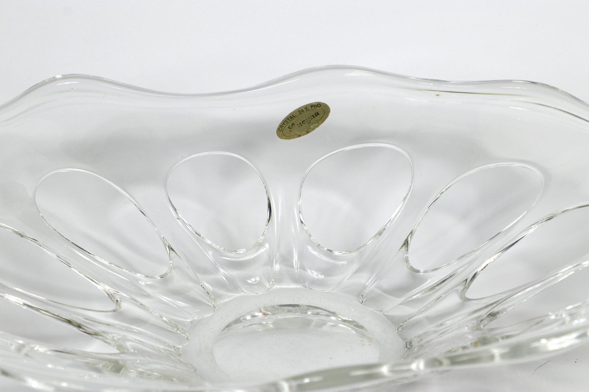 Vintage Handmade Fruit Bowl Lead Crystal 1