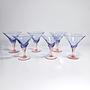 6x Vintage Postmodern Model Vogue Glass 1990s 0