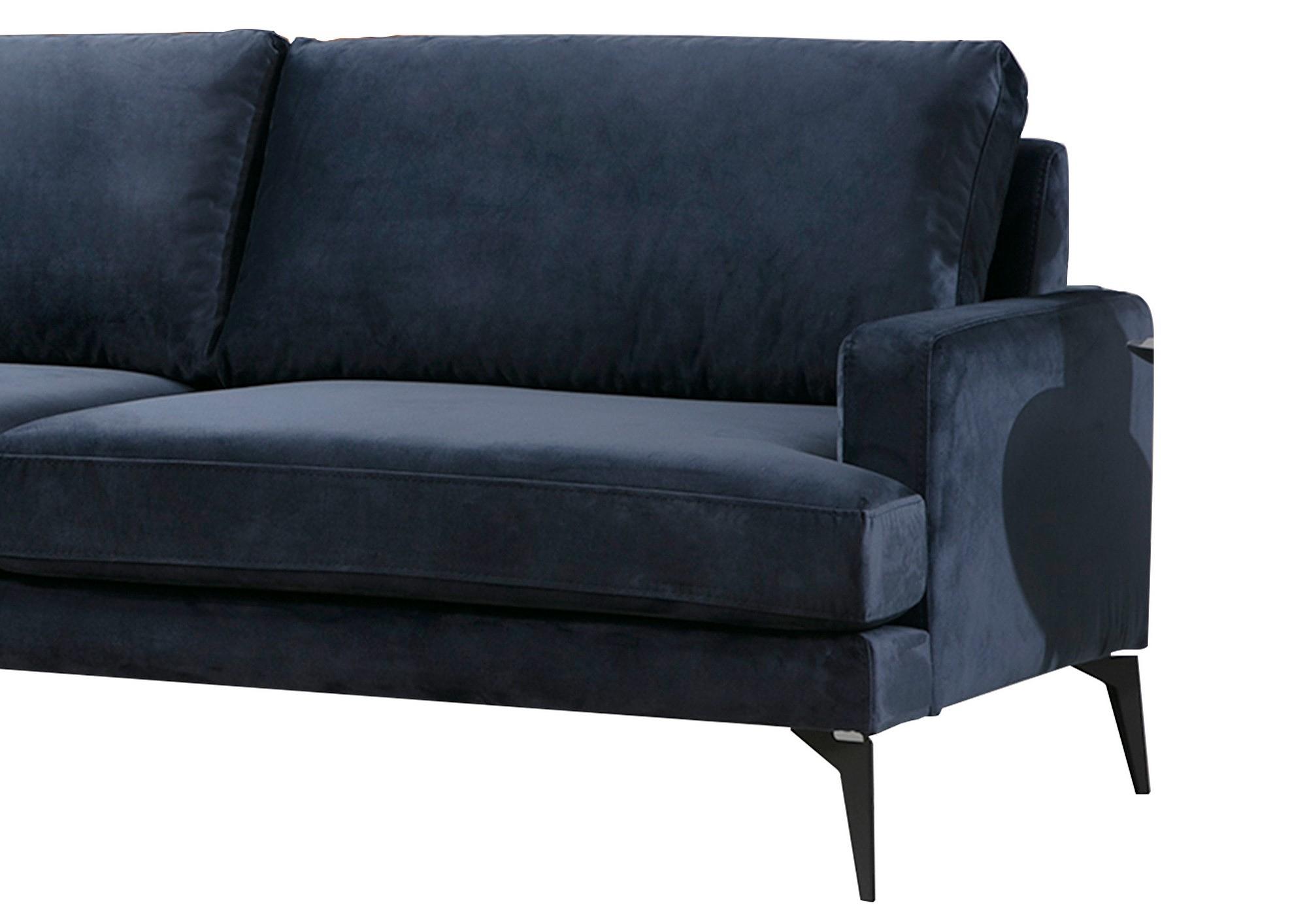 Papira Corner Sofa Left Navy Blue 4