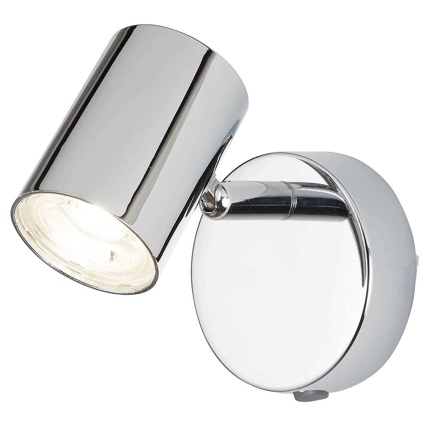 Wandleuchte Rollo Klarglas Stahl Silber 0