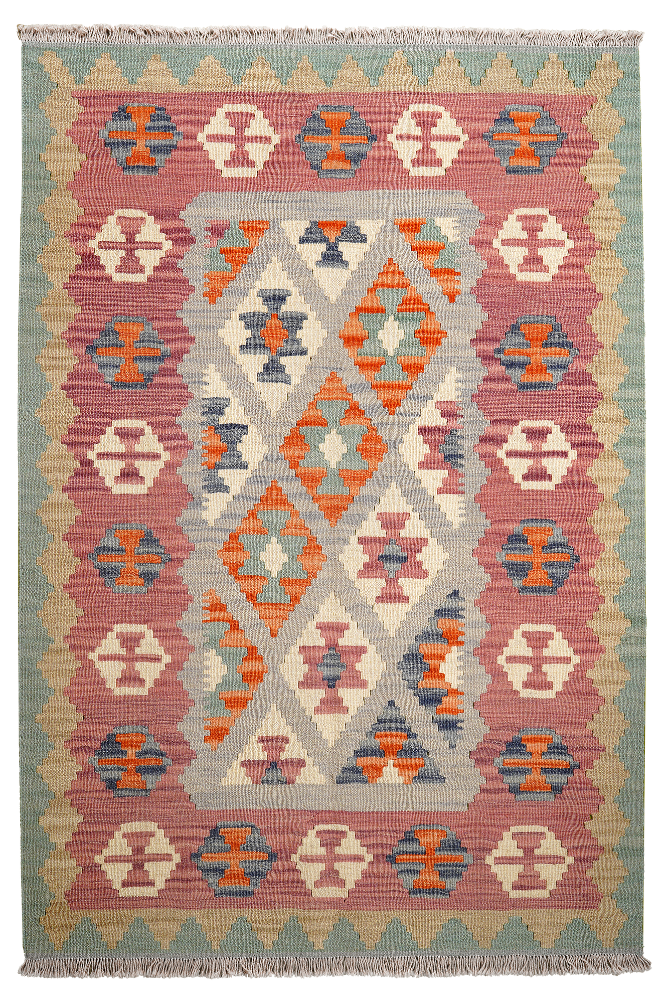 Kilim Gashgai Teppich Mehrfarbig 0
