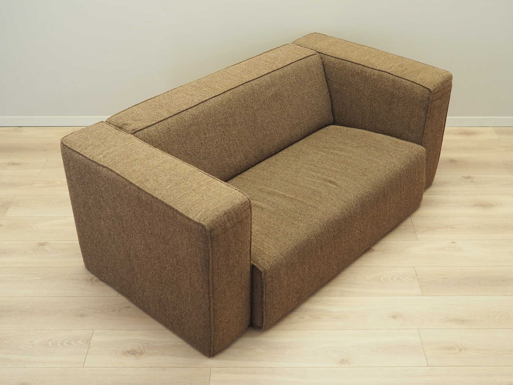 Vintage Sofa Textil Braun 1980er Jahre 5