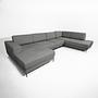 Tyme Sofa Landscape With Récamiere Fine Fabric Slate Grey 2