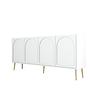Lyon 80 Console White Gold Wood Veneer 6