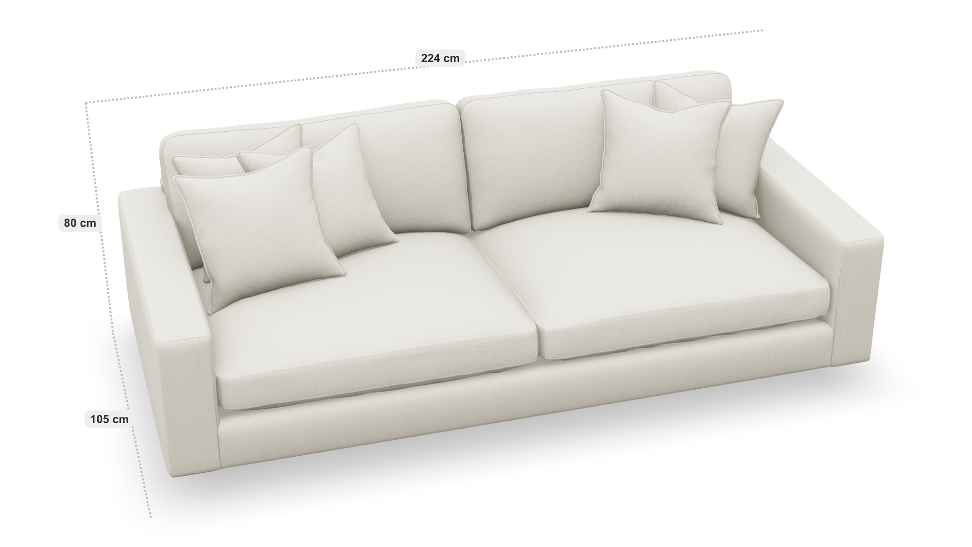 Valen Sofa 224 Sandfarbe 0