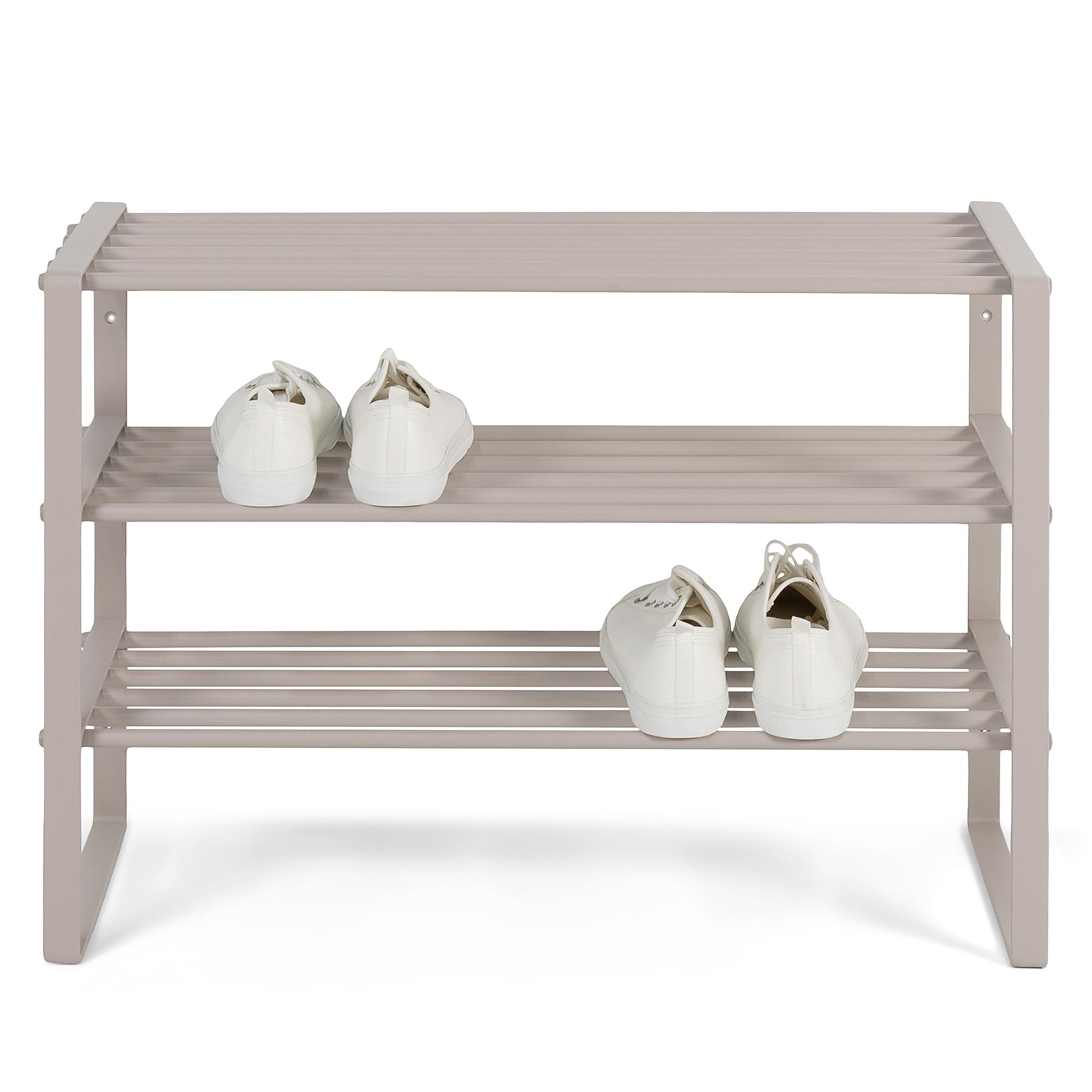 Shoe rack Welbeck with 3 shelves metal cashmere 3