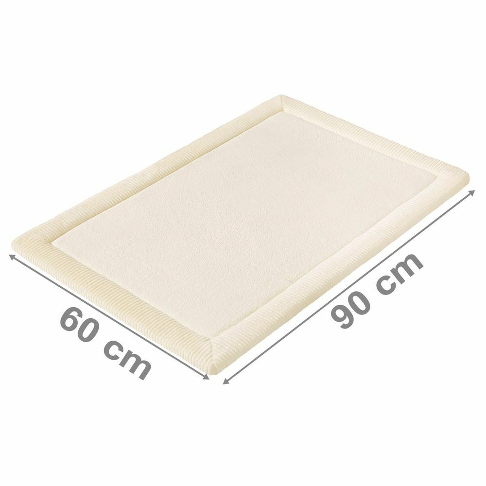 Rutschfeste Microfaser Badematte mit Memory Foam Natur 1