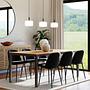 Trenton LED pendant light opal glass black 2