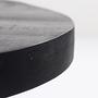 Ovale Couchtischplatte Mangoholz Schwarz 3