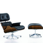 Eames Lounge Chair & Ottoman Leder Schwarz 0