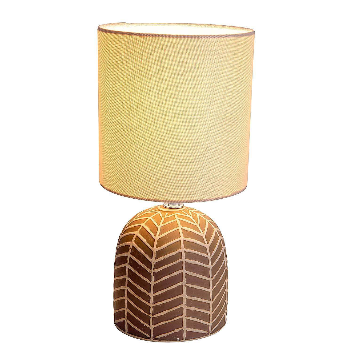 Folio Tischleuchte Eisen Leinen Beige 0
