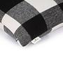 Pillowcase Big Check Cotton Black White 1