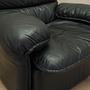 Lounge chair leather black 1970s 11
