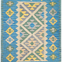Kilim Gashgai Teppich Wolle Blau 0