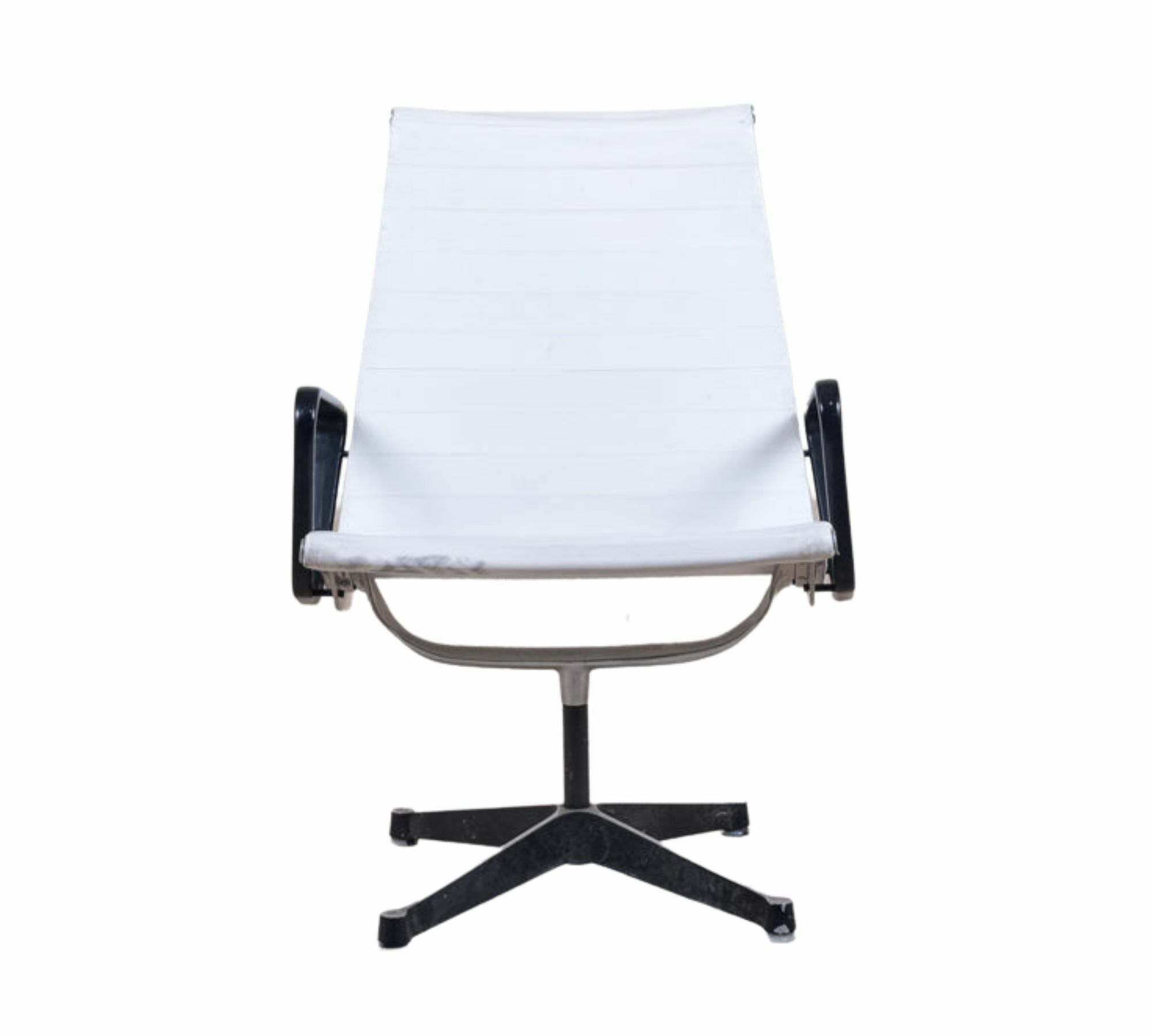 Aluminium Group Chair EA 115 Sessel Leder Weiß 1