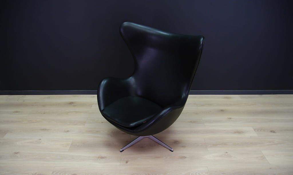 Egg Sessel Arne Jacobsen Leder Schwarz 14
