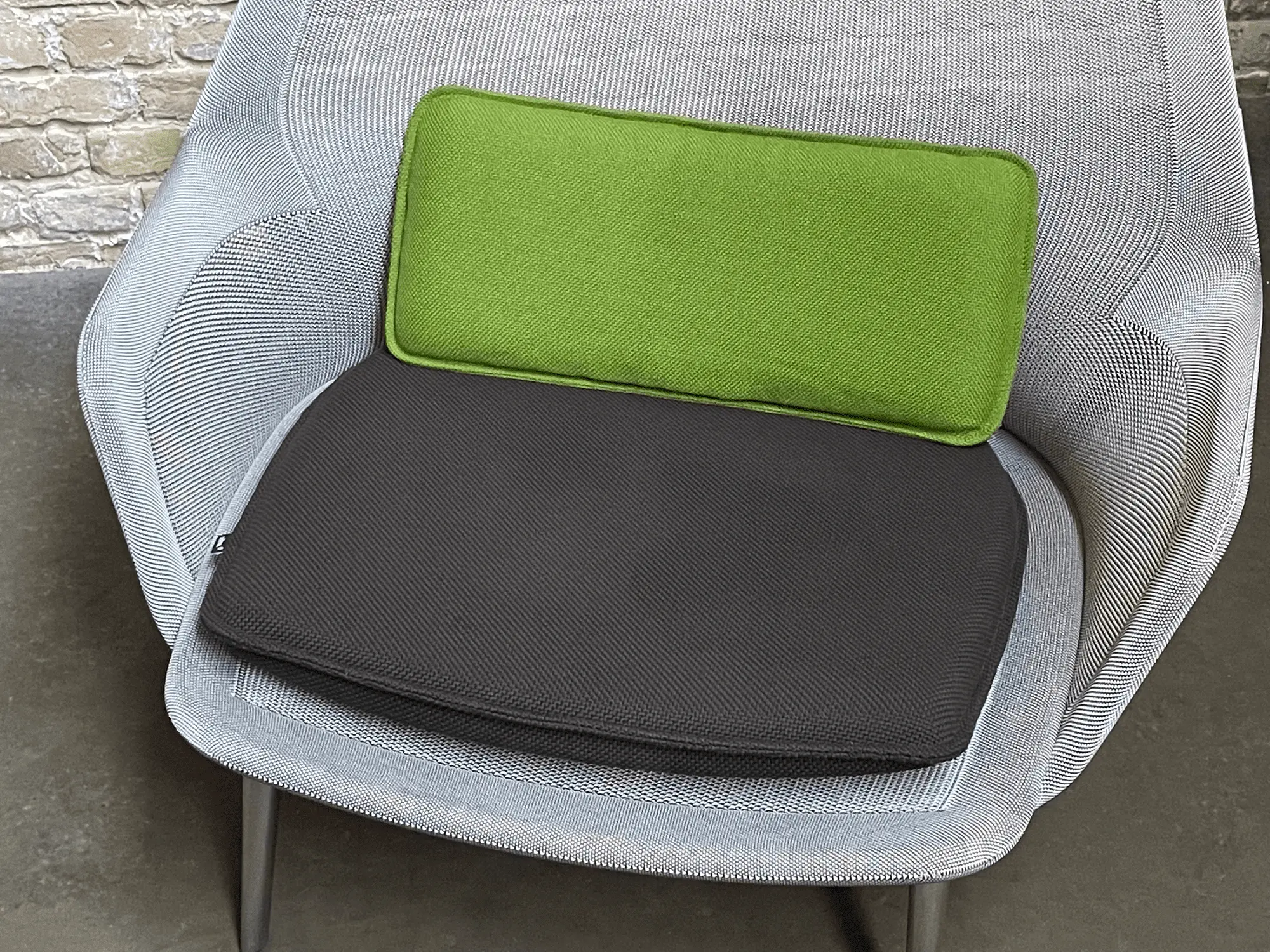 Slow Chair Sessel Textil Aluminium Creme 4