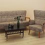 Buche-Sofa 1960er Jahre 14