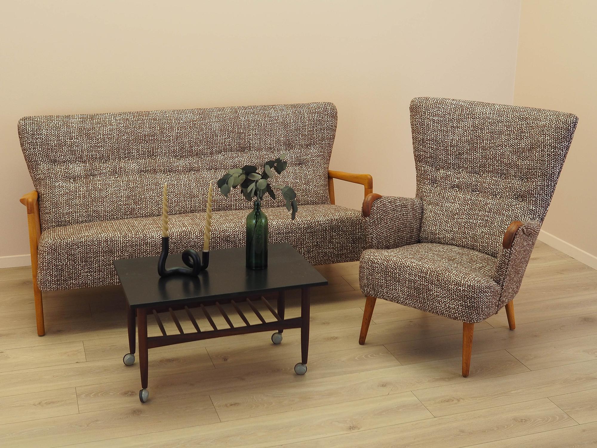 Buche-Sofa 1960er Jahre 14