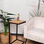 Fishbone Beistelltisch Eiche Metall 3