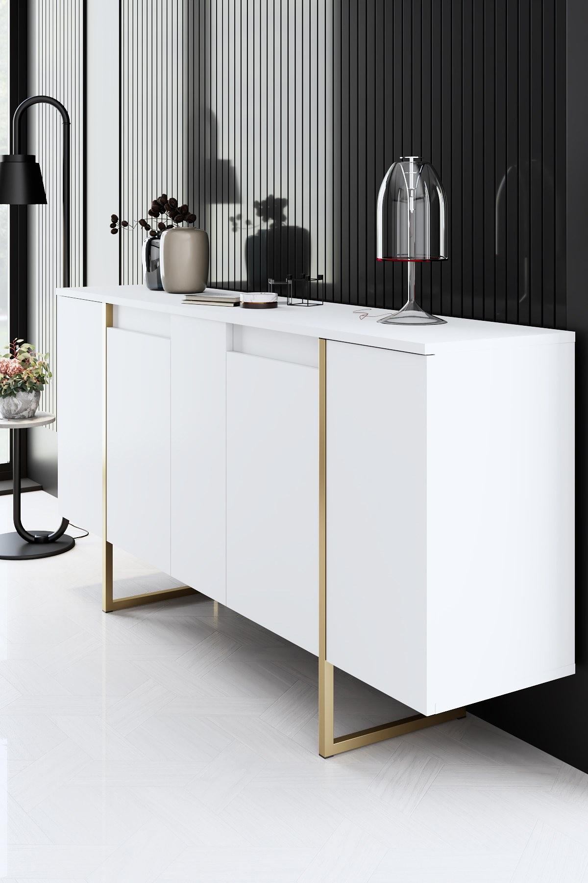 Luxe Konsolentisch Weiß 5
