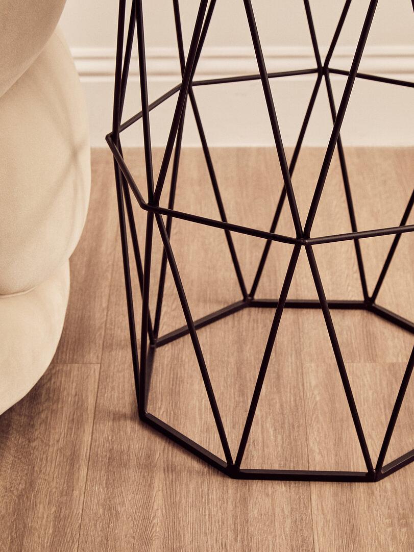 Shalimar Round Side Table Metal Marble 5