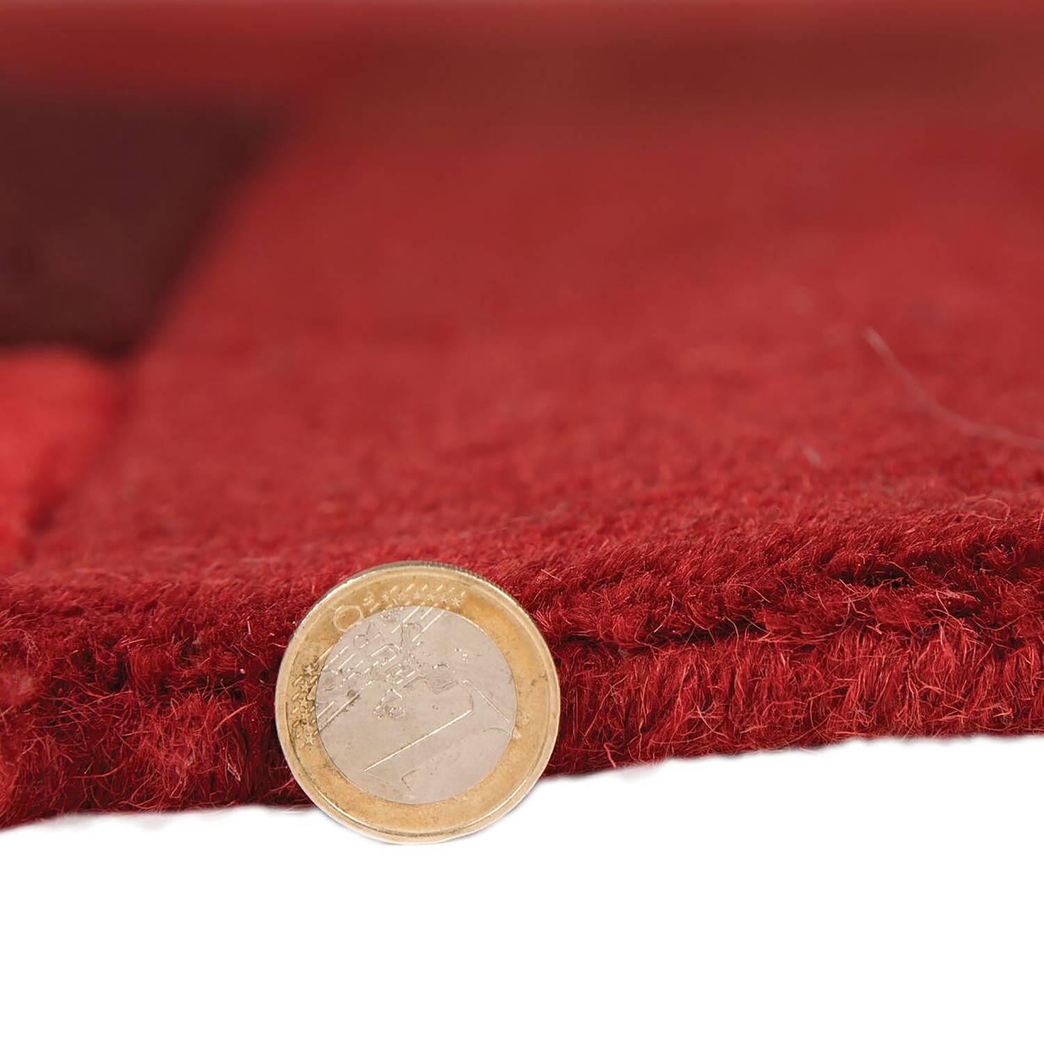 Wollteppich Collage Wolle Rot 90 x 150 cm 4