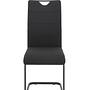 Kireyi Dining Chair Set of 4 Black Woven Fabric Steel 3