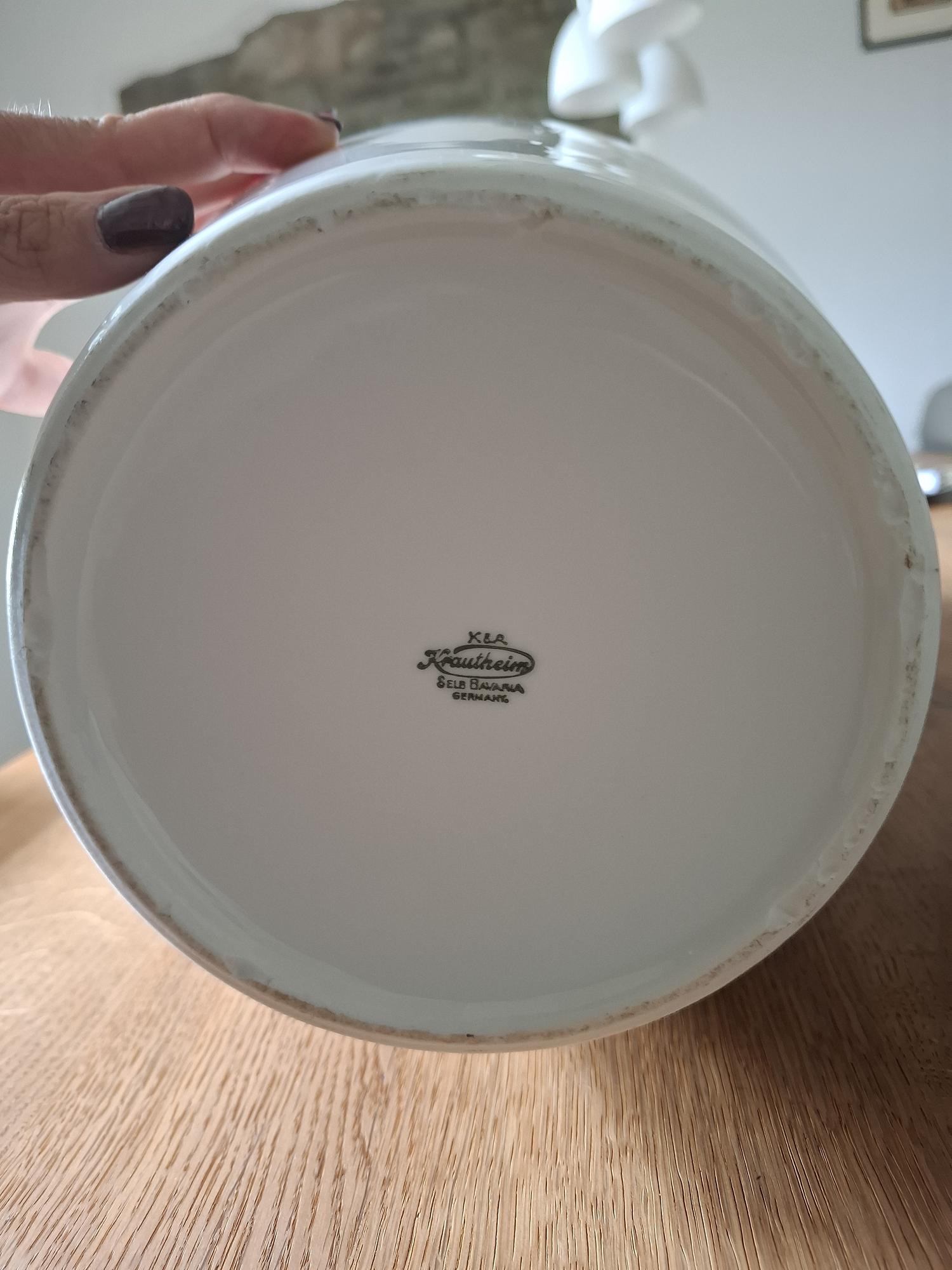 Bodenvase Porzellan Weiß 3