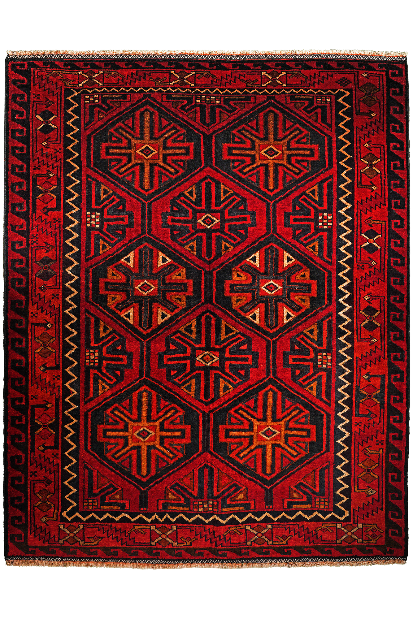 Lori Teppich Wolle Rot 0