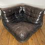 Togo Ecksofa Leder Schwarz 0